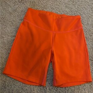 Women's Orange Athletic Shorts